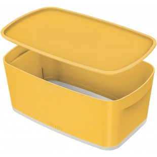 Leitz Petite Boite de Rangement avec Couvercle MyBox, Cosy, Jaune, 52630019