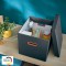 Leitz Click & Store - Grande Boite de Rangement Pliable avec Couvercle, Carton Solide, Maison / Bureau, Gamme Cosy, Gris, 534700