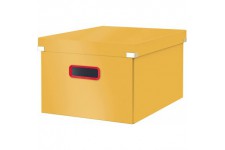 Leitz Click & Store - Boite de Rangement Pliable avec Couvercle, Carton Solide, Format A4, Maison / Bureau, Gamme Cosy, Jaune, 5