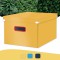 Leitz Click & Store - Boite de Rangement Pliable avec Couvercle, Carton Solide, Format A4, Maison / Bureau, Gamme Cosy, Jaune, 5