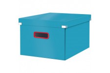 Leitz Click & Store - Boite de Rangement Pliable avec Couvercle, Carton Solide, Format A4, Maison / Bureau, Gamme Cosy, Bleu, 53