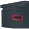Leitz Click & Store - Boite de Rangement Pliable avec Couvercle, Carton Solide, Format A3, Maison / Bureau, Gamme Cosy, Gris, 53