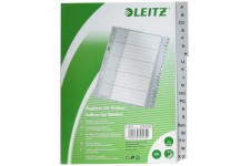 Leitz Intercalaires A5 Touches A-Z, 20 Feuilles, Extra-Large, Gris, Onglets Renforces en Plastique Resistant avec Ta