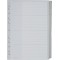 Leitz Intercalaires A4 20 Touches Vierges, Systeme d'Onglets Interchangeables, Gris, Plastique Ultra-Resistant, 1278