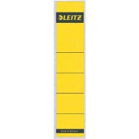 LEITZ Rcken Lot de 10 etiquettes autocollant, papier, court, etroit, jaune