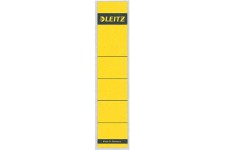 LEITZ Rcken Lot de 10 etiquettes autocollant, papier, court, etroit, jaune