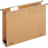 Lot de 15 : LEITZ aLPHA A4Cardboard, Plastic Brown Hanging Folder-Hanging Folders (A4, Cardboard, Plastic, Brown, 320g/m², dIN 8