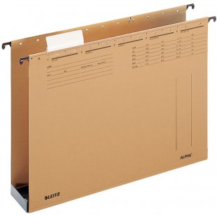 Lot de 15 : LEITZ aLPHA A4Cardboard, Plastic Brown Hanging Folder-Hanging Folders (A4, Cardboard, Plastic, Brown, 320g/m², dIN 8