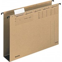 Lot de 25 : Esselte-leitz hangesammler alpha ® 60 mm, fond en carton (marron)