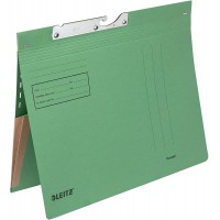 Lot de 50 : leitz Esselte pendelhefter combi avec etui, agrafage kfm. carton recycle-vert