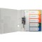Leitz Intercalaires 1-5, Imprimable sur PC, A4, Plastique Ultra-Resistant, Extra-Large, Blanc/Multicolore, 12910000