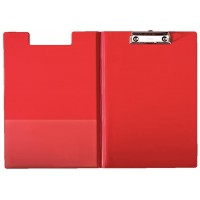 LEITZ - Ecritoire porte-bloc a  couverture, format A4, film transparent PP, rouge, couverture en cart