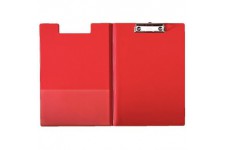 LEITZ - Ecritoire porte-bloc a  couverture, format A4, film transparent PP, rouge, couverture en cart