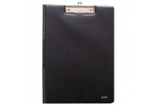 LEITZ - Ecritoire porte-blocs a  couverture, format A4, film transparent PP, noir, couverture en cart