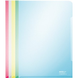 Leitz 4153-00-99 Lot de 100 pochettes transparentes 4153/99 (Assortiment colore)