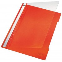 LEITZ 41910045 - Dossiers PVC mecanismo pla¡stico con tarjetero (caja 25 ud.) DIN A4 color naranja