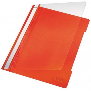 LEITZ 41910045 - Dossiers PVC mecanismo pla¡stico con tarjetero (caja 25 ud.) DIN A4 color naranja