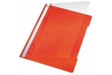 LEITZ 41910045 - Dossiers PVC mecanismo pla¡stico con tarjetero (caja 25 ud.) DIN A4 color naranja