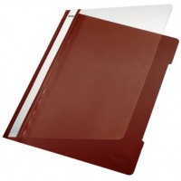 Leitz A4 Agrafeuse standard, longue zone d'inscription en PVC, marron