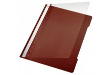 Leitz A4 Agrafeuse standard, longue zone d'inscription en PVC, marron