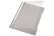 LEITZ 41910085 - Dossiers PVC mecanismo pla¡stico con tarjetero (caja 25 ud.) DIN A4 color gris, 85 hefter standard,