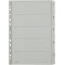 Leitz Intercalaires A4 1-5, Touches et Bande Perforee Renforcees en Mylar, Carton Resistant, Gris, 5 Onglets avec Ta