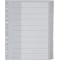 Leitz Intercalaires A4 10 Touches Vierges, Systeme d'Onglets Interchangeables, Gris, Plastique Ultra-Resistant, 4370