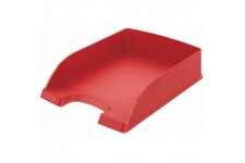 Lot de 5 : Leitz Corbeille a Courrier A4, Rouge, Plus, 52270025