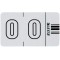LEITZ Orgacolor 66000000 Nombre Sign 0 Blanc 100 pieces