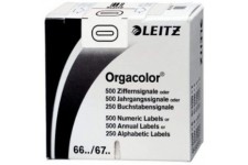 LEITZ Orgacolor 66001000 Nombre Carte"0 cm Lot de 500 Blanc