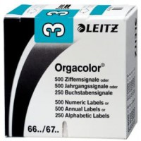 LEITZ Orgacolor 66031000 Nombre Carte"7,6 cm Lot de 500 bleu