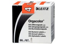 LEITZ Orgacolor 66041000 numerique etiquettes '4' orange Lot de 500