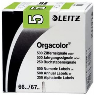 LEITZ Orgacolor 66051000 Nombre Carte"12,7 cm Lot de 500 vert