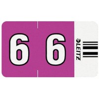LEITZ Orgacolor 66060000 Nombre Carte"15,2 cm Lot de 100 Violet