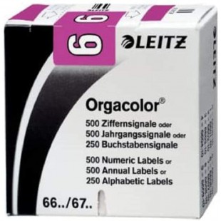 LEITZ Orgacolor 66061000 numerique etiquettes"6 Lot de 500 Violet