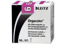 LEITZ Orgacolor 66061000 numerique etiquettes"6 Lot de 500 Violet