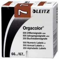 LEITZ Orgacolor 66071000 Nombre Carte"17,8 cm Lot de 500 Marron