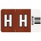 Leitz Onglet Alphab?Tique "H" Sur Rouleau,Marron,Autocollant