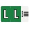 Leitz Onglet Alphab?Tique "L" Sur Rouleau Vert Autocollant