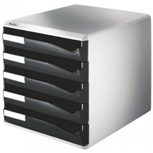 Leitz A4 Bloc de Classement, 5 Tiroirs, Noir, Post Set, 52800095