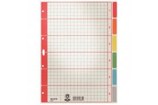 Esselte-leitz avec registres en carton blanc a4 6 feuilles (gris)