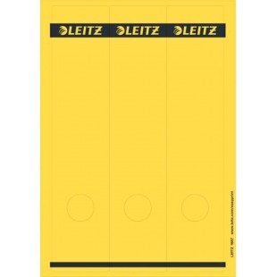 Leitz etiquettes Imprimables PC pour Classeurs a  Levier Couverture Papier, Large, Long, Jaune, 61,5 x 285 mm, Papier, 16870015,