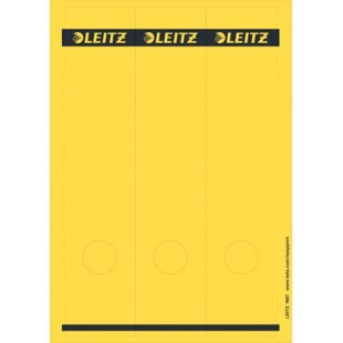 Leitz etiquettes Imprimables PC pour Classeurs a  Levier Couverture Papier, Large, Long, Jaune, 61,5 x 285 mm, Papier, 16870015,