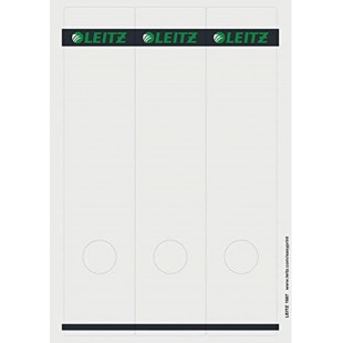 Leitz etiquettes Imprimables PC pour Classeurs a  Levier Couverture Papier, Large, Long, Gris, 61,5 x 285 mm, Papier, 16870085, 