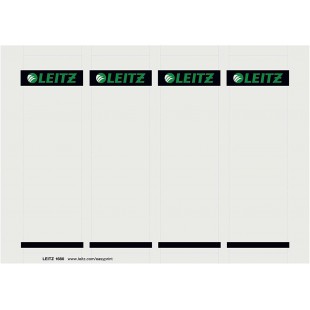 Leitz etiquettes Imprimables PC pour Classeurs a  Levier Plastique, Large, Gris, 56 x 190 mm, Carton, 16800085, Lot de 100 etiqu