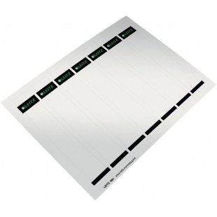 Leitz etiquettes Imprimables PC pour Classeurs a  Levier Plastique, etroit, Gris, 31 x 190 mm, Carton, 16810085, Lot de 175 etiq