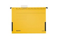 Lot de 25 : Esselte-Leitz Alpha elastiques, Pochettes En Carton Avec Porte-etiquette (Jaune)