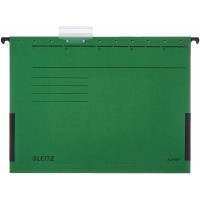 Lot de 5 : Esselte Leitz 19863055 dossiers suspendus lateraux en carton Alpha avec porte-etiquette (Vert) (Import Allemagne)