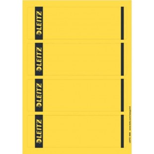 Leitz etiquettes Imprimables PC pour Classeurs a  Levier Couverture Papier, Large, Court, Jaune, 61,5 x 192 mm, Papier, 16852015