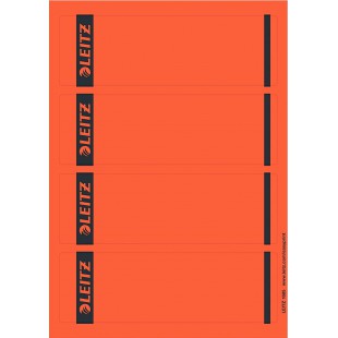 Leitz etiquettes Imprimables PC pour Classeurs a  Levier Couverture Papier, Large, Court, Rouge, 61,5 x 192 mm, Papier, 16852025